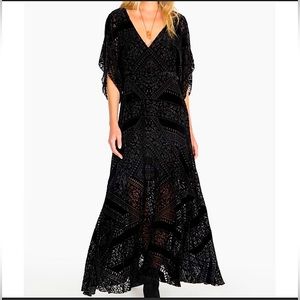 Johnny Was Burnout Velvet Maxi Dress M